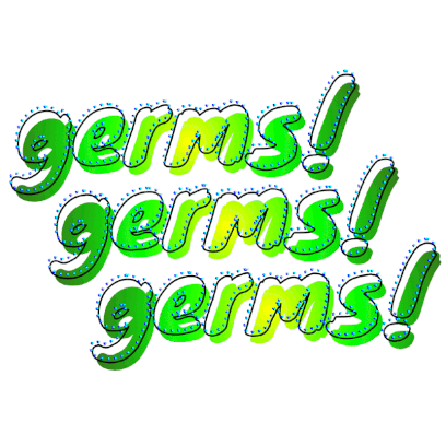 Chopped Neon Sticker – Germs Germs Germs