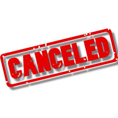 Red stamp that says 'Canceled'