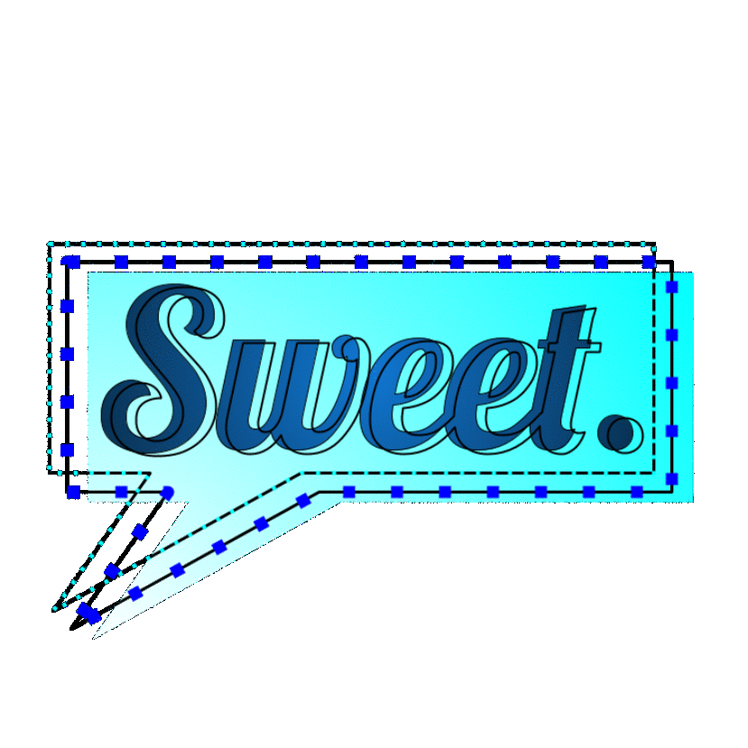 Animated gif of thumbs up emojis and the word 'Sweet'.